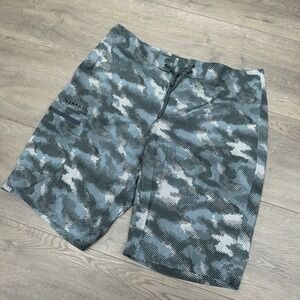 Simms Solarflex Digital Camo Shorts Men's Sz 36 Fishing Boat Outdoor